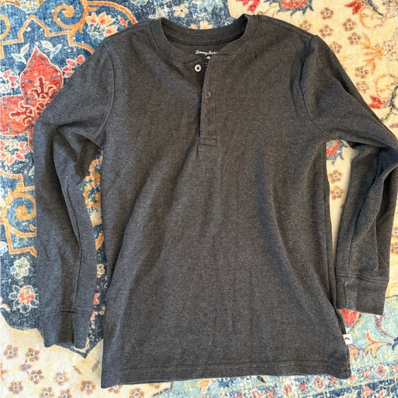 Tommy Bahama Other - 280 Tommy Bahama Kids Gray Long Sleeve Henley 10 12 Large Cozy Fall Winter